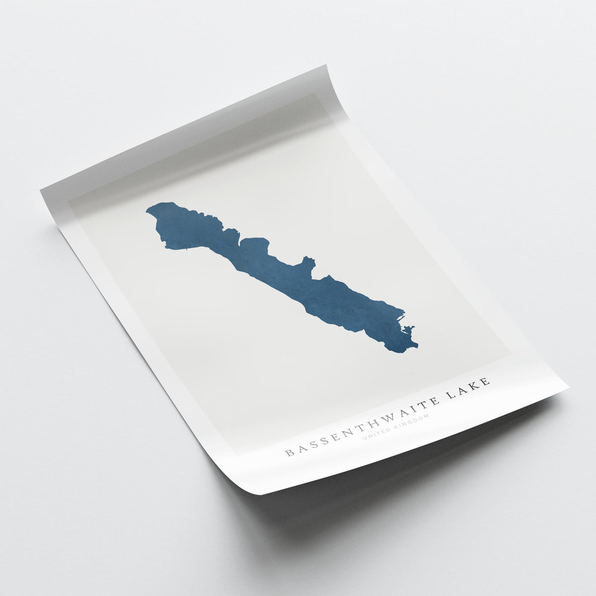 bassenthwaite lake united kingdom map poster – minimalist lake wall art - image 6
