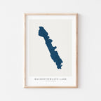 bassenthwaite lake united kingdom map poster – minimalist lake wall art - image 1