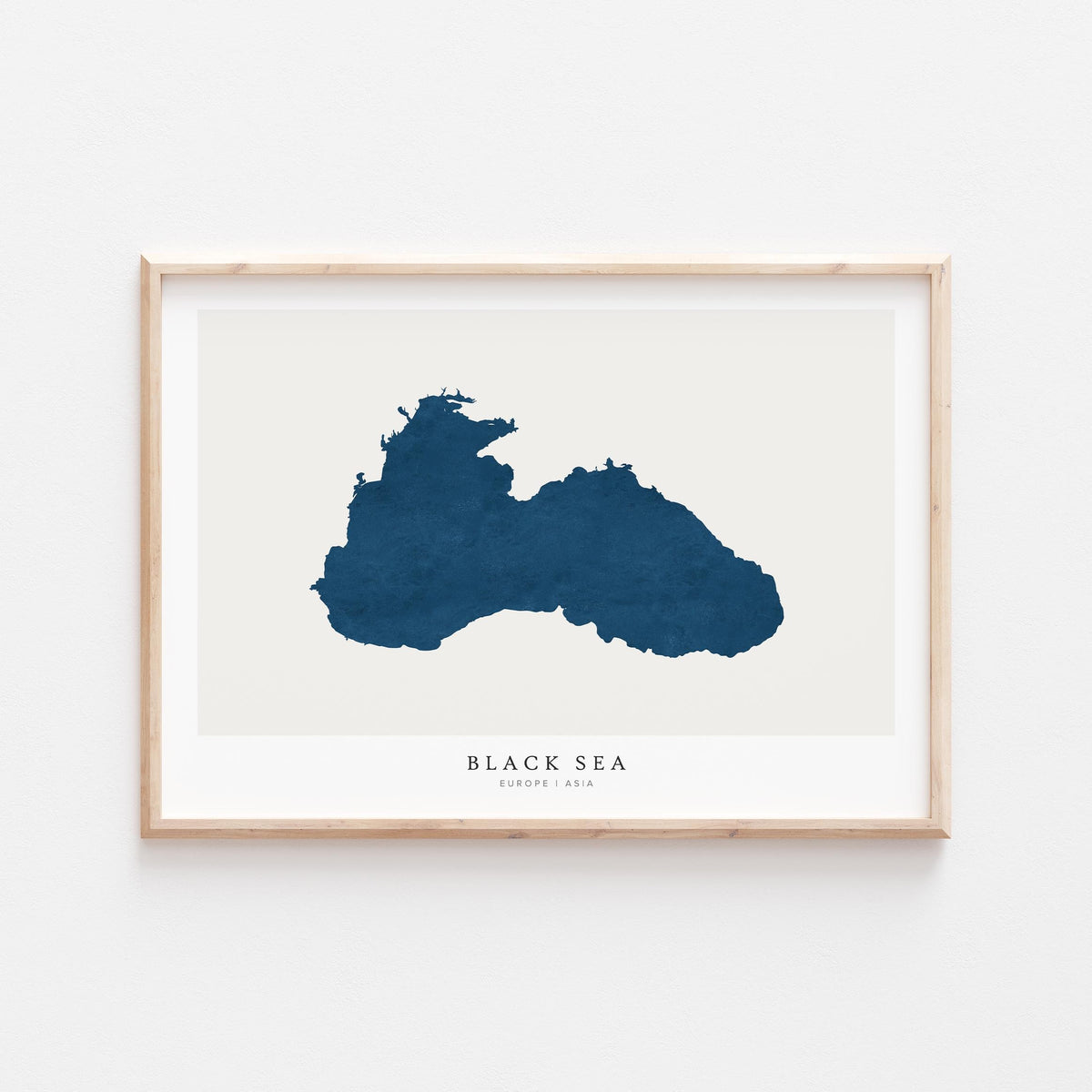 black sea russia map poster – minimalist lake wall art - image 1