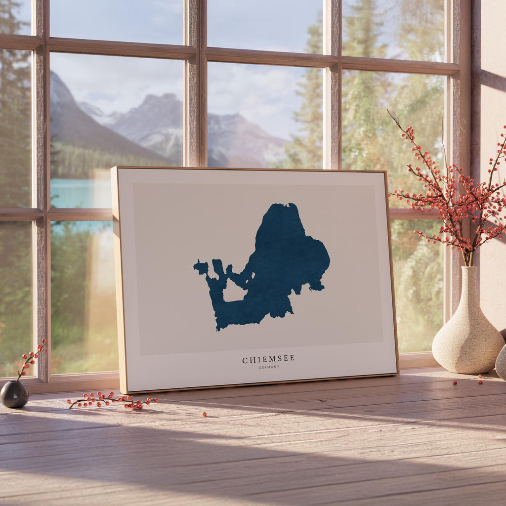 chiemsee germany map poster – minimalist lake wall art - image 4