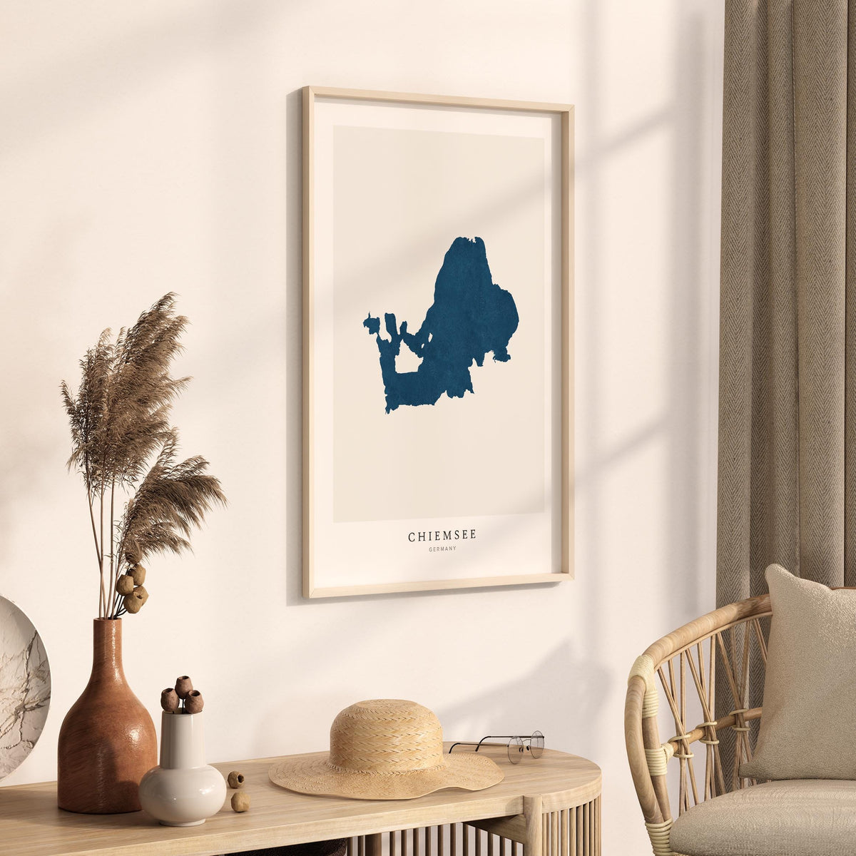 chiemsee germany map poster – minimalist lake wall art - image 3