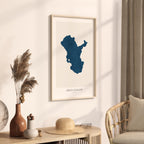 jokulsarlon iceland map poster – minimalist lake wall art - image 3
