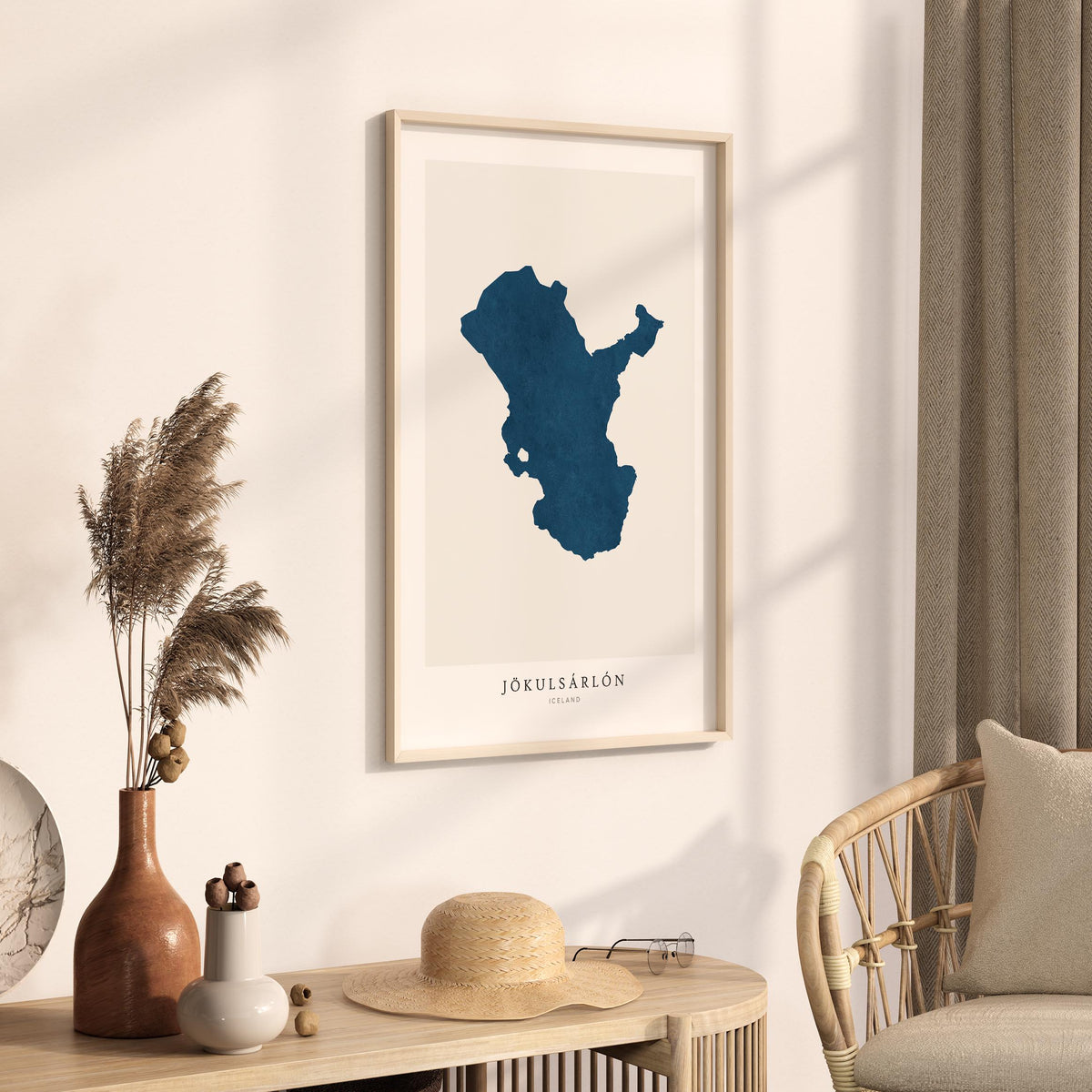 jokulsarlon iceland map poster – minimalist lake wall art - image 3