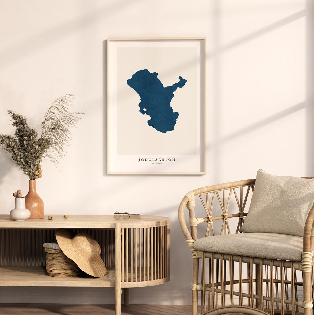 jokulsarlon iceland map poster – minimalist lake wall art - image 5