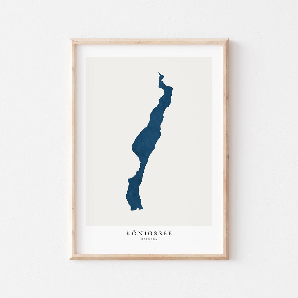 konigssee germany map poster – minimalist lake wall art - image 1