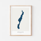konigssee germany map poster – minimalist lake wall art - image 1