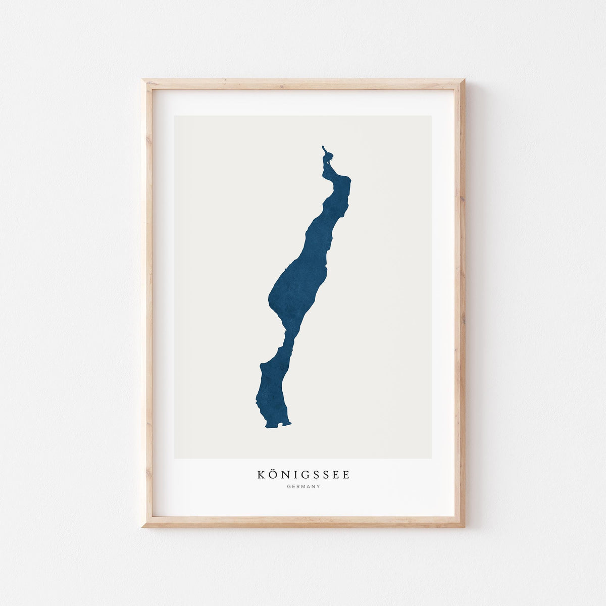 konigssee germany map poster – minimalist lake wall art - image 1