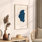 lac d'allos france map poster – minimalist lake wall art - image 3