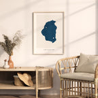 lac d'allos france map poster – minimalist lake wall art - image 5