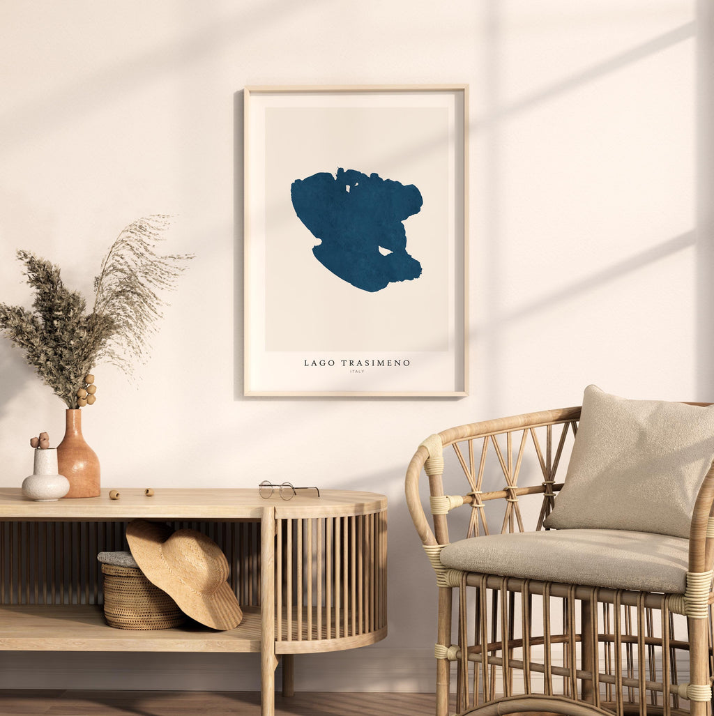 lago trasimeno italy map poster – minimalist lake wall art - image 5