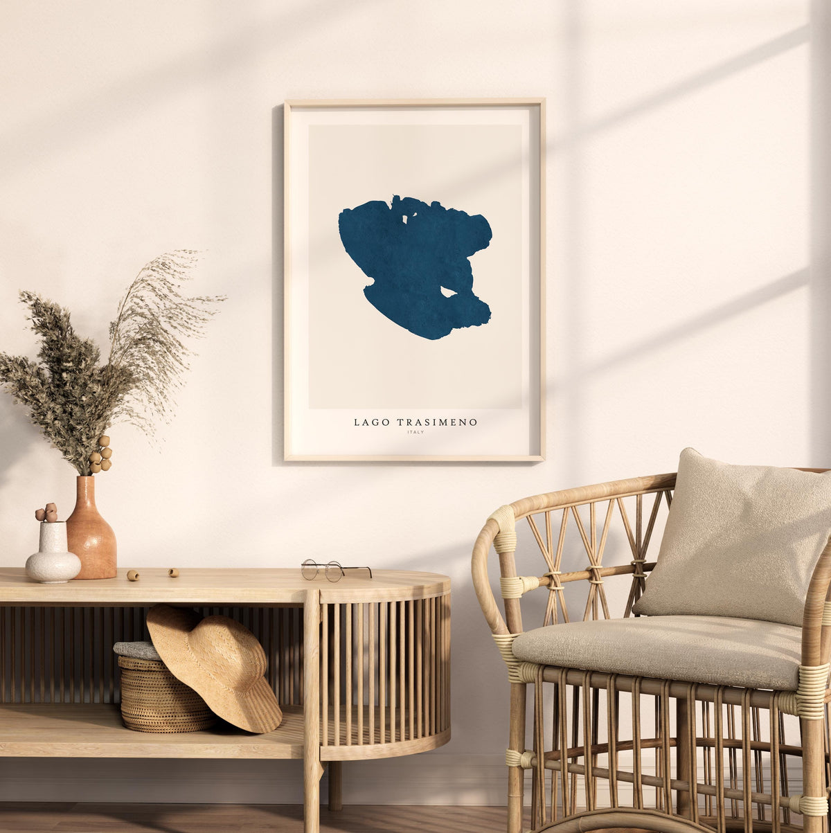 lago trasimeno italy map poster – minimalist lake wall art - image 5