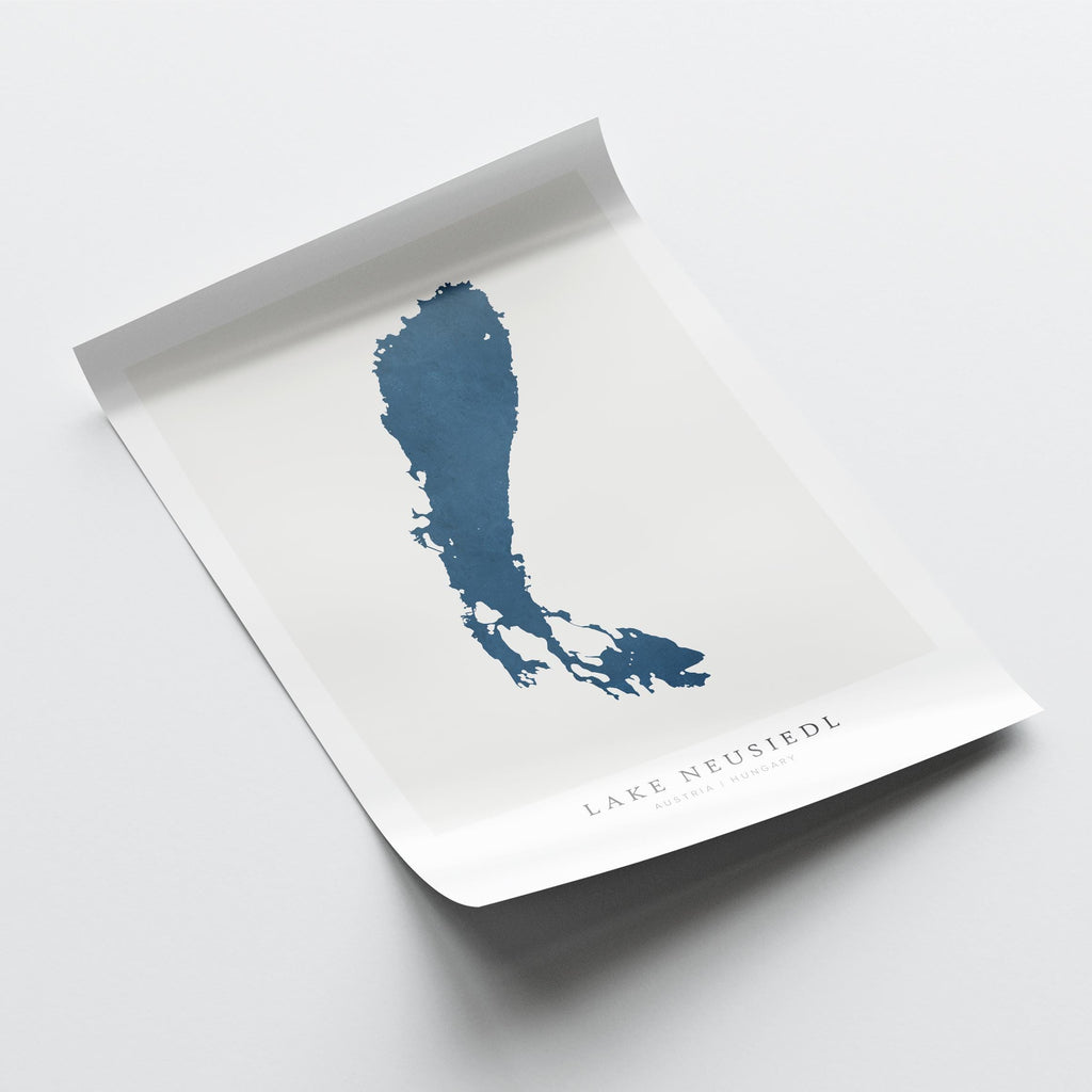 lake neusiedl austria map poster – minimalist lake wall art - image 6
