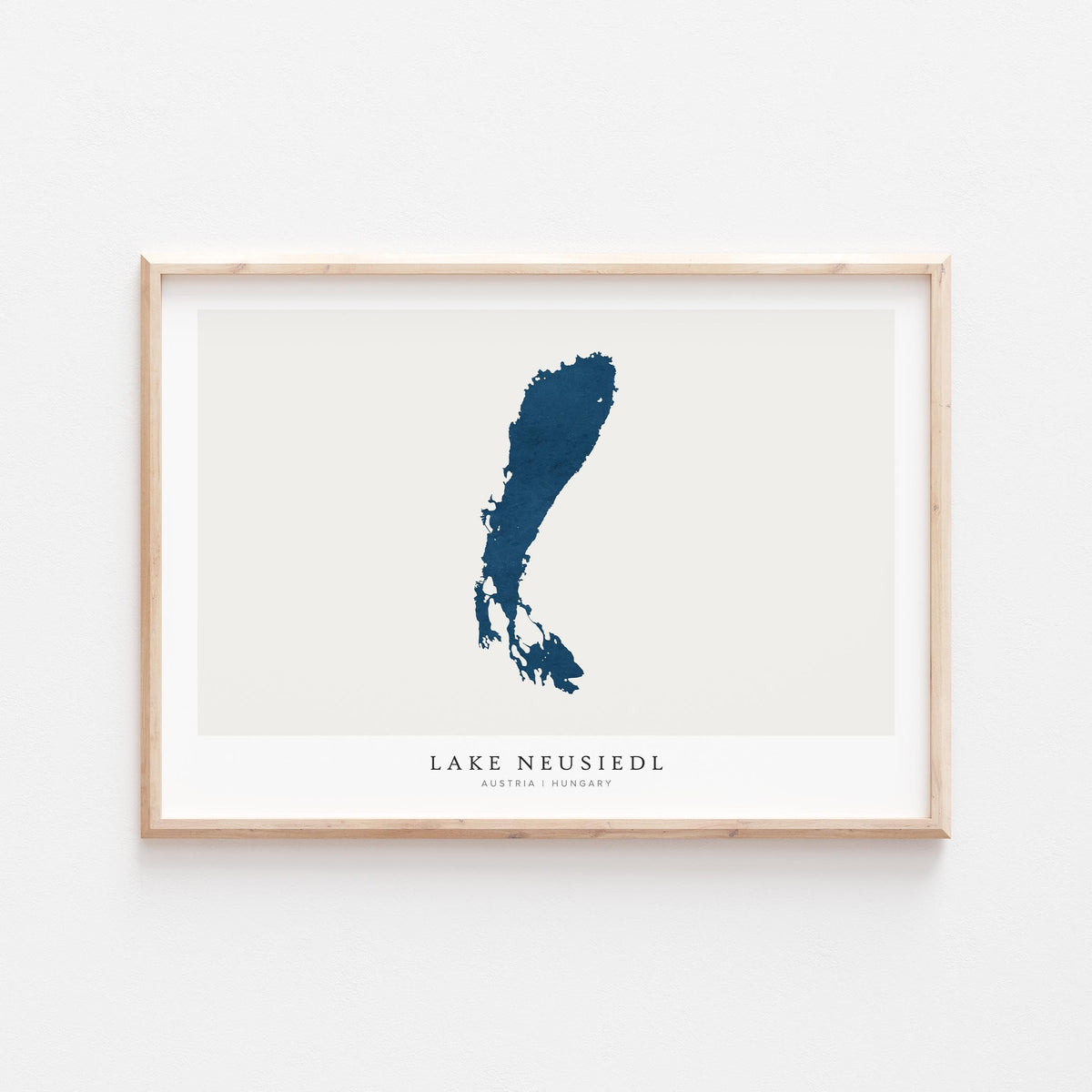 lake neusiedl austria map poster – minimalist lake wall art - image 2