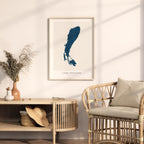 lake neusiedl austria map poster – minimalist lake wall art - image 5