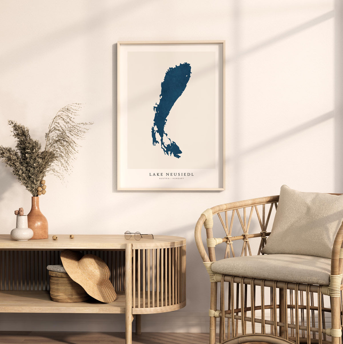 lake neusiedl austria map poster – minimalist lake wall art - image 5