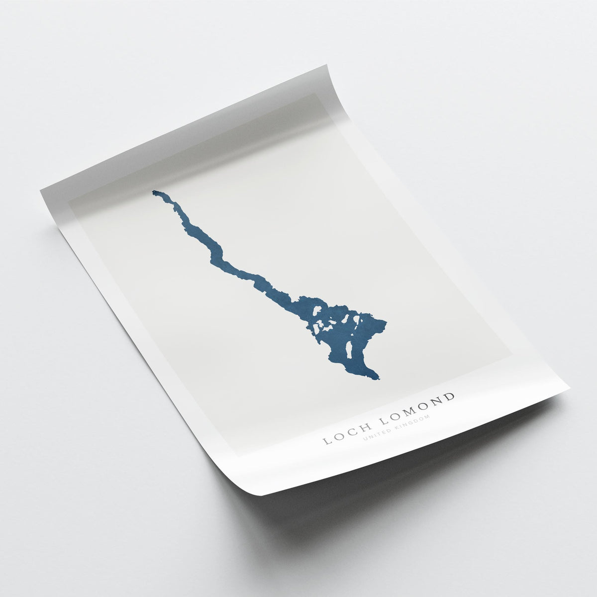 loch lomond united kingdom map poster – minimalist lake wall art - image 6