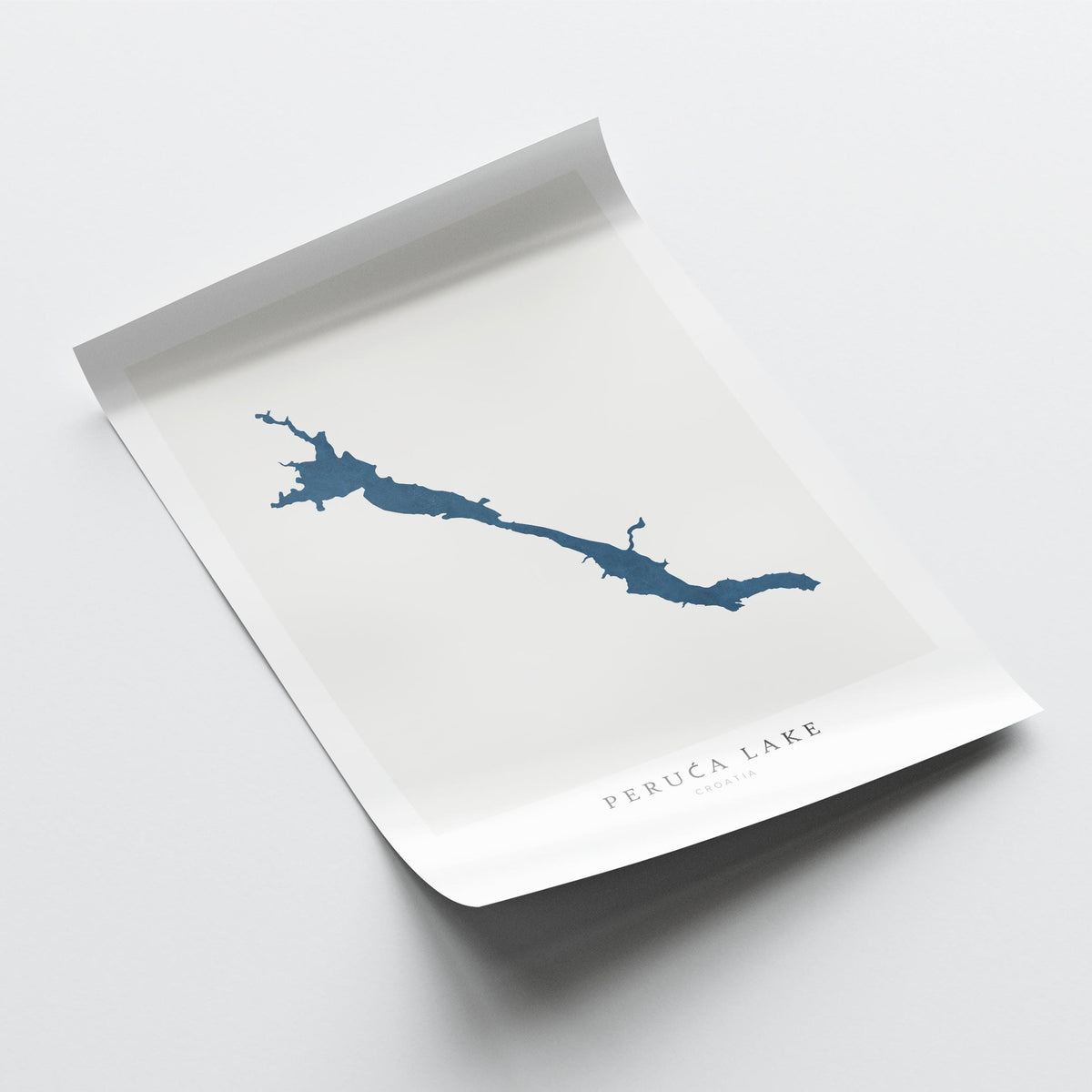 peruca lake croatia map poster – minimalist lake wall art - image 6