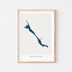 peruca lake croatia map poster – minimalist lake wall art - image 1