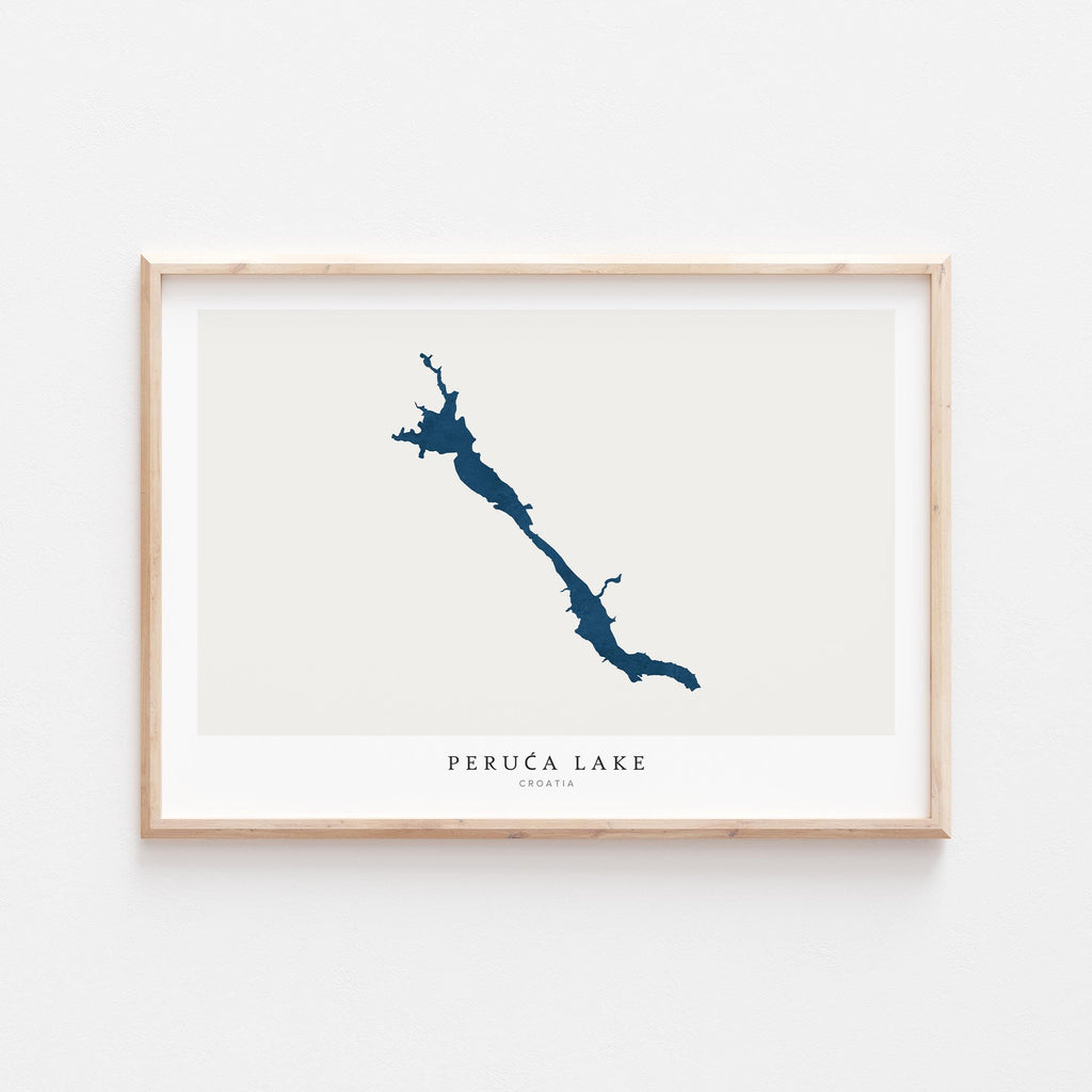peruca lake croatia map poster – minimalist lake wall art - image 2