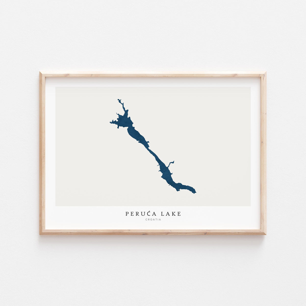peruca lake croatia map poster – minimalist lake wall art - image 2