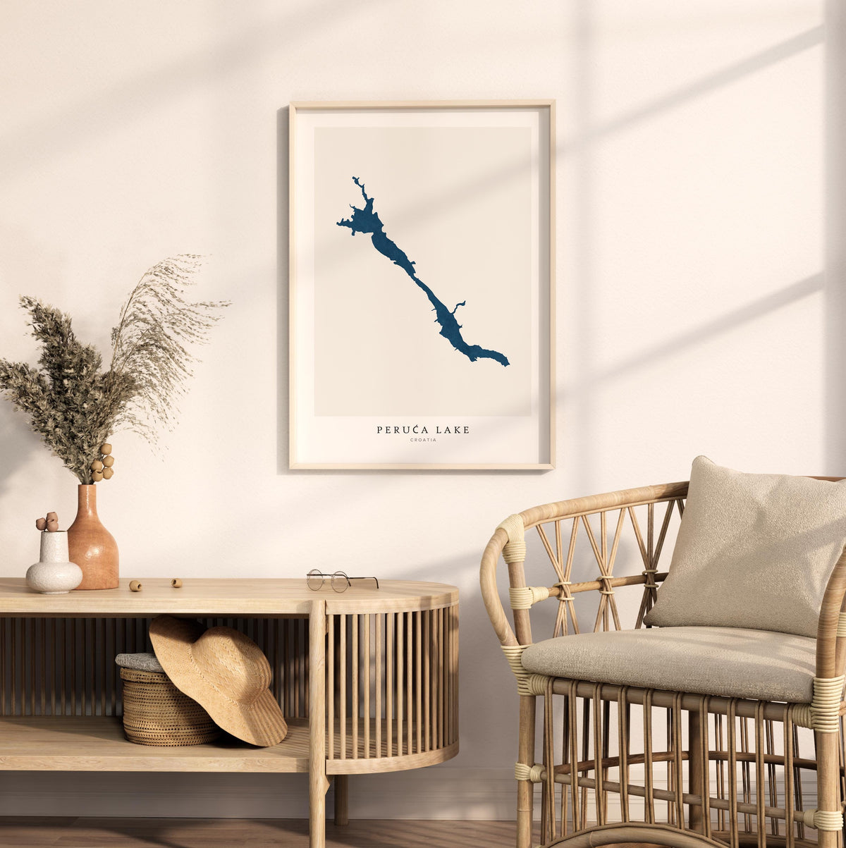 peruca lake croatia map poster – minimalist lake wall art - image 5