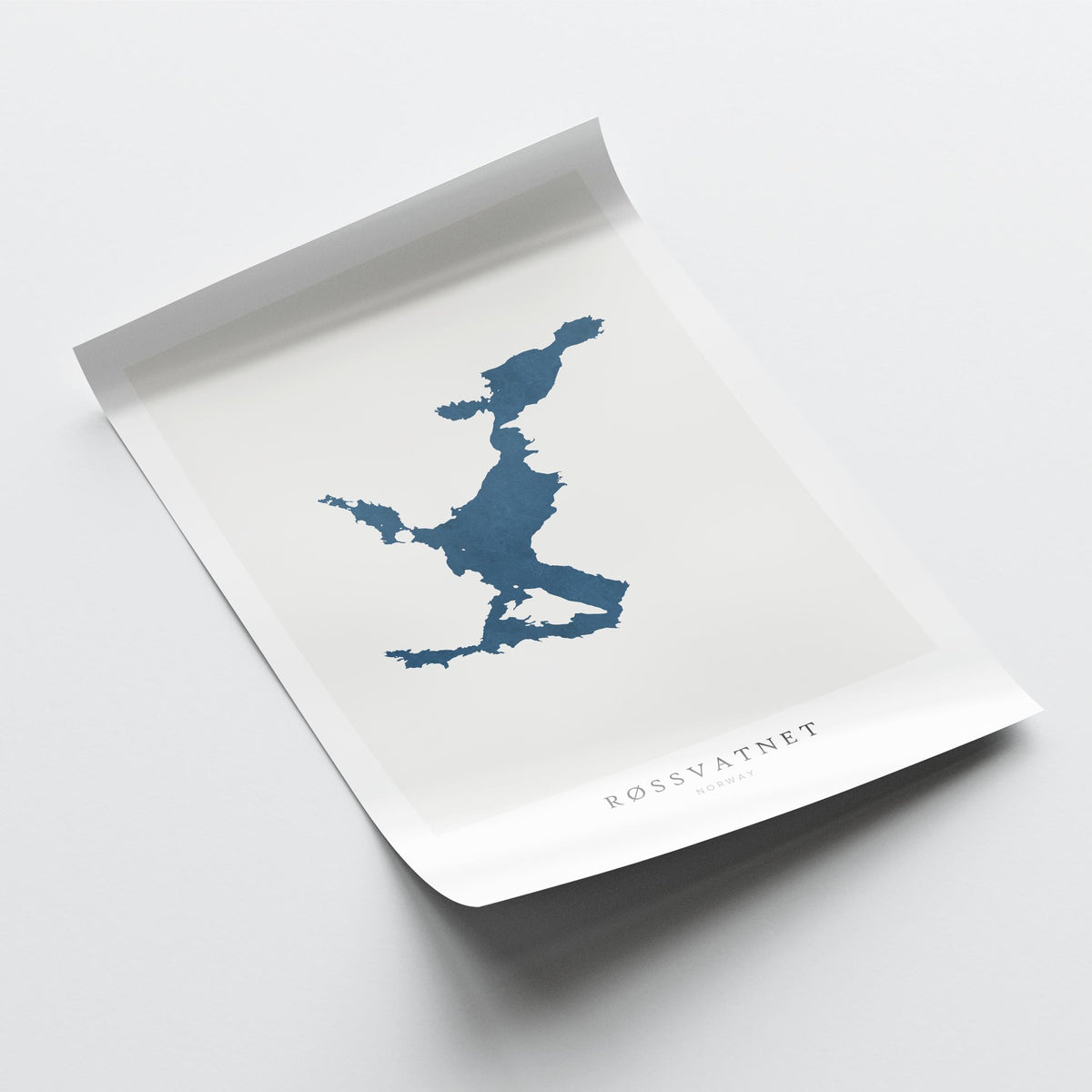 rossvatnet norway map poster – minimalist lake wall art - image 6