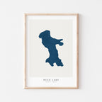 buck lake alberta map poster – minimalist lake wall art - image 1