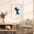 buck lake alberta map poster – minimalist lake wall art - image 5