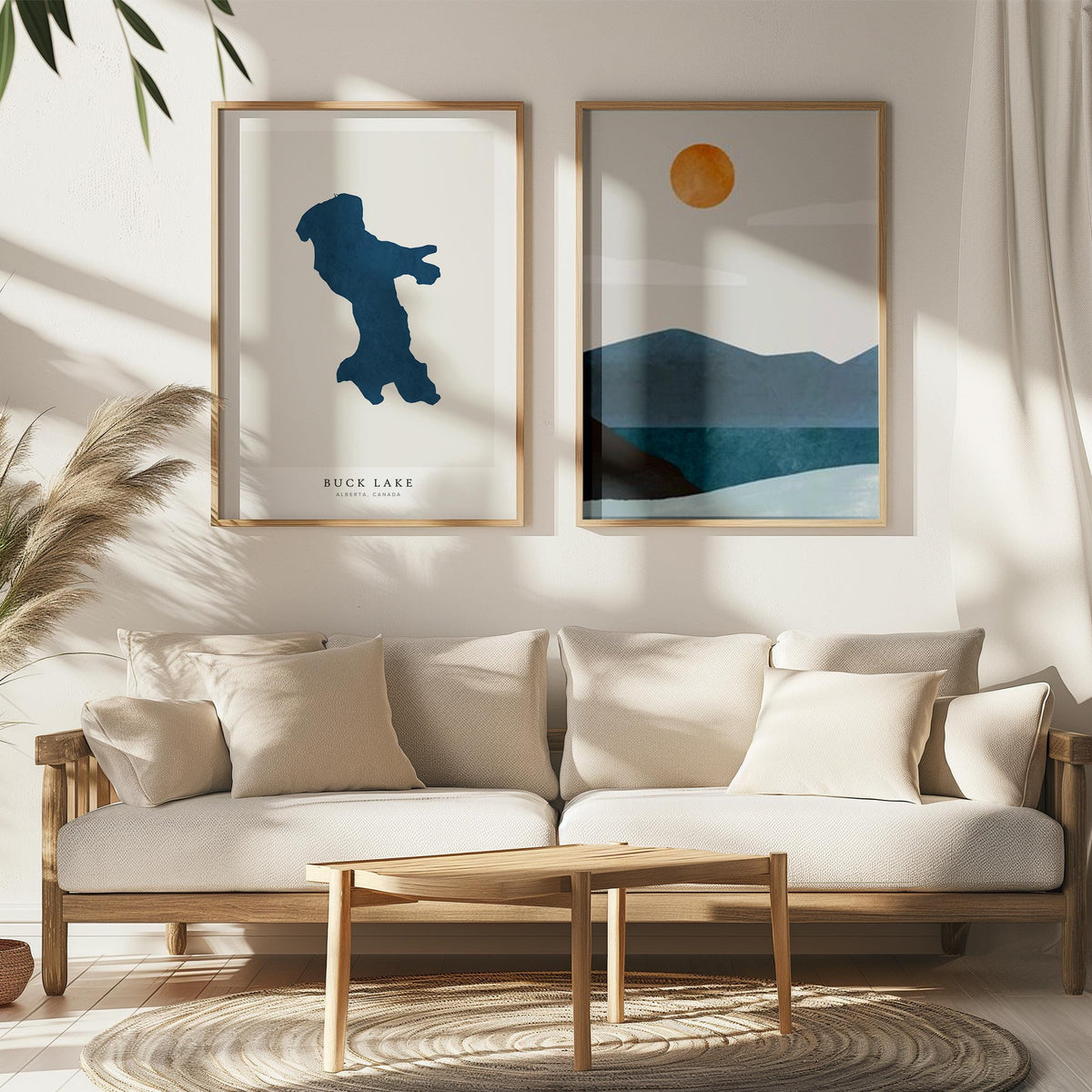 buck lake alberta map poster – minimalist lake wall art - image 7