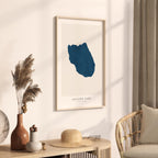 calling lake alberta map poster – minimalist lake wall art - image 3
