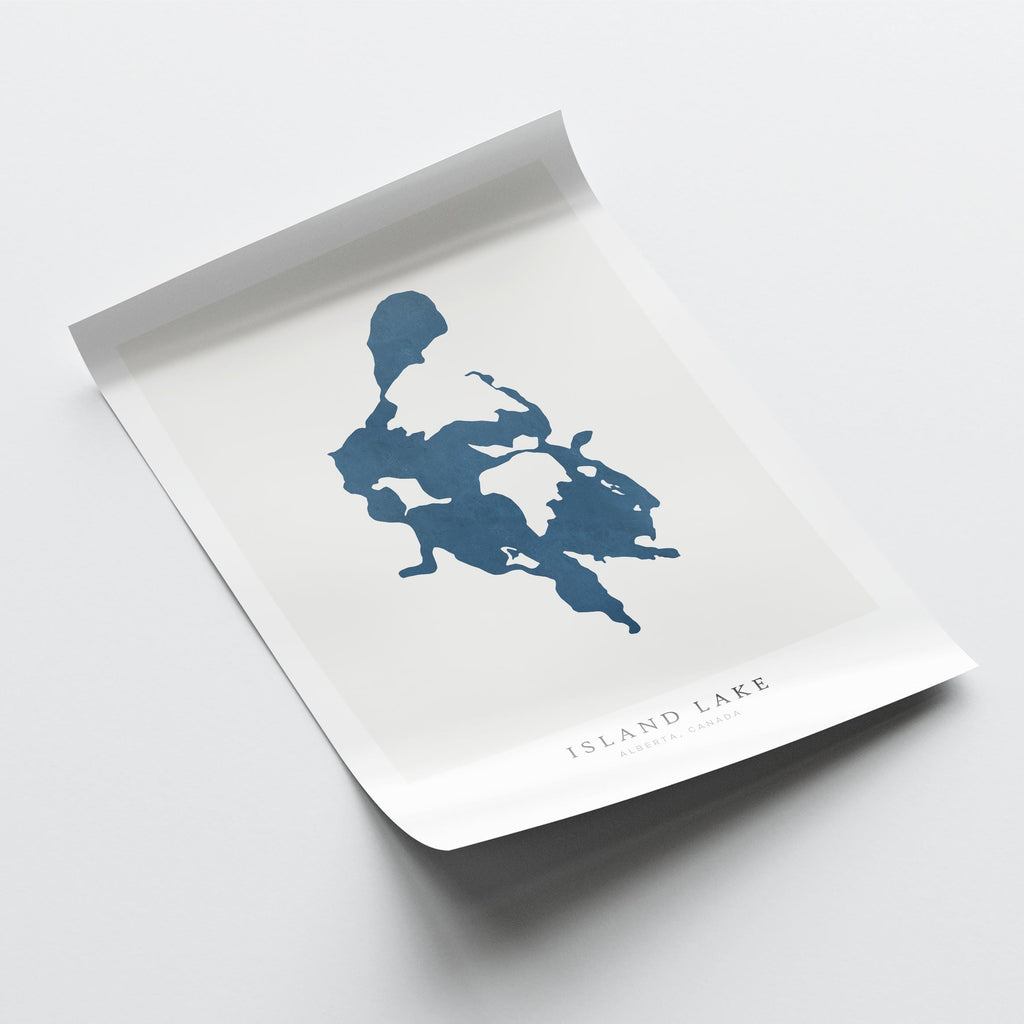 island lake alberta map poster – minimalist lake wall art - image 6