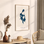 island lake alberta map poster – minimalist lake wall art - image 3