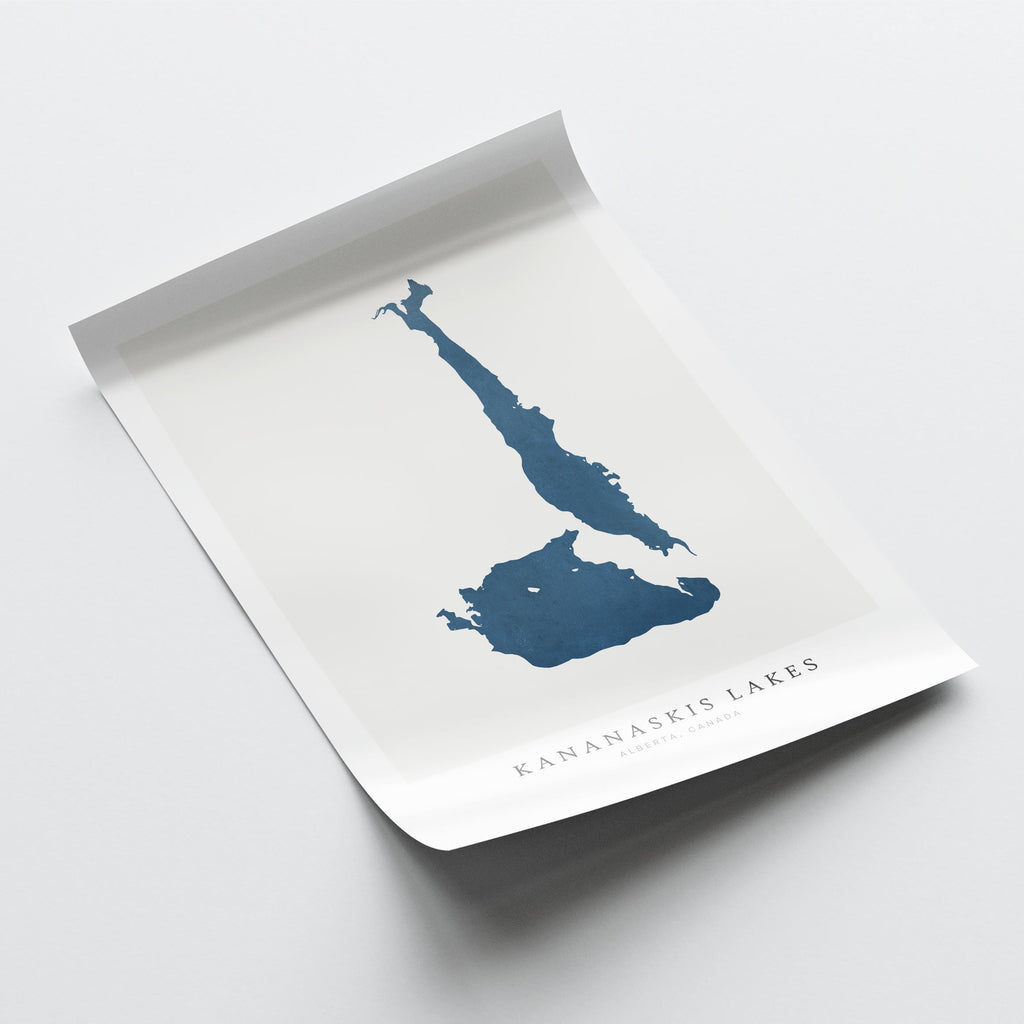 kananaskis lakes alberta map poster – minimalist lake wall art - image 6