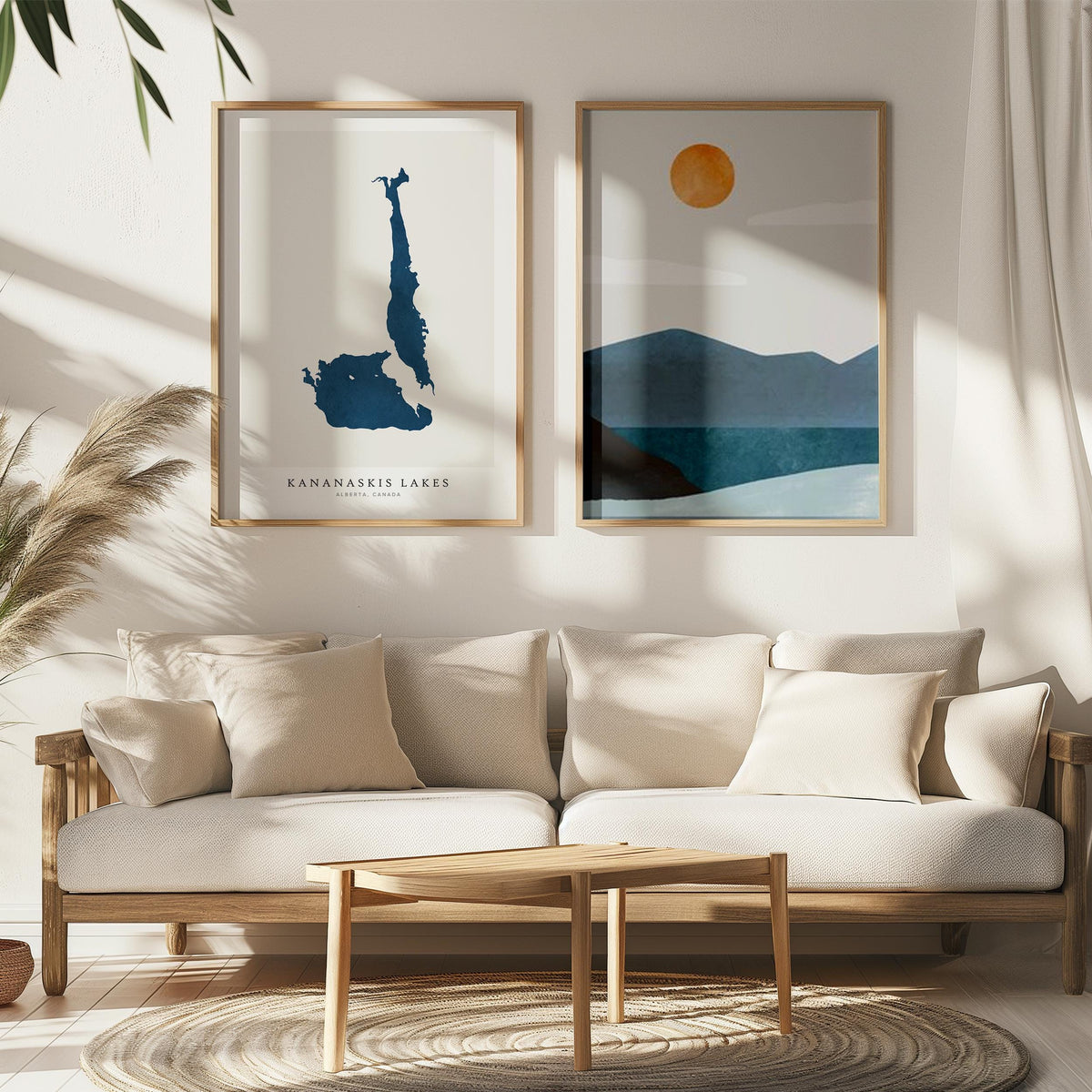 kananaskis lakes alberta map poster – minimalist lake wall art - image 7
