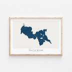 lac la biche alberta map poster – minimalist lake wall art - image 1