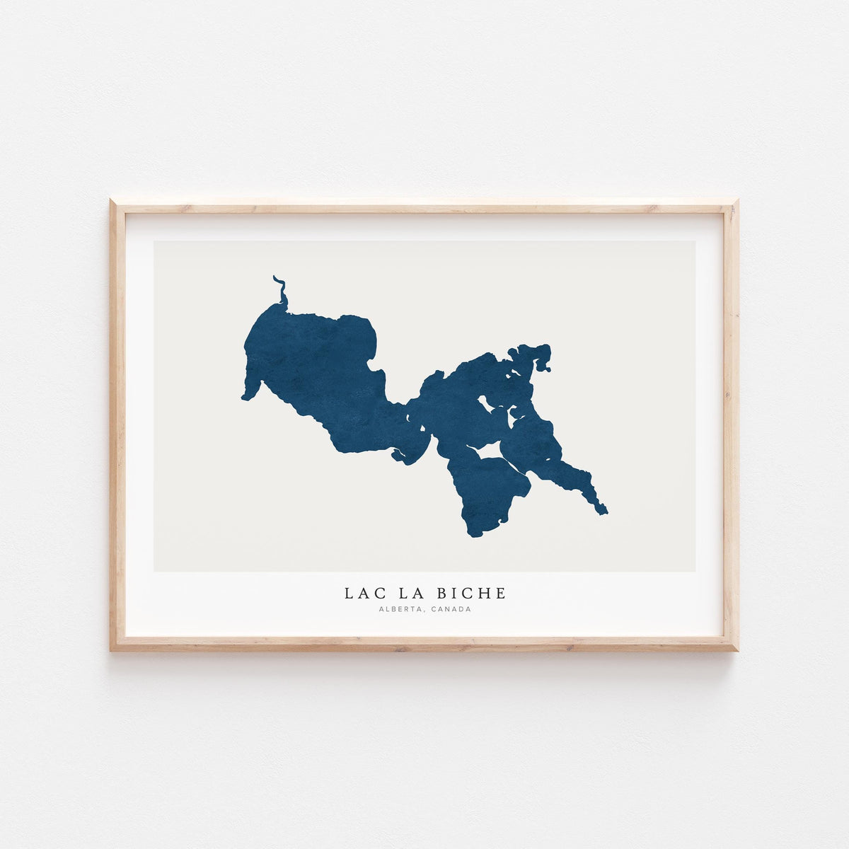 lac la biche alberta map poster – minimalist lake wall art - image 1