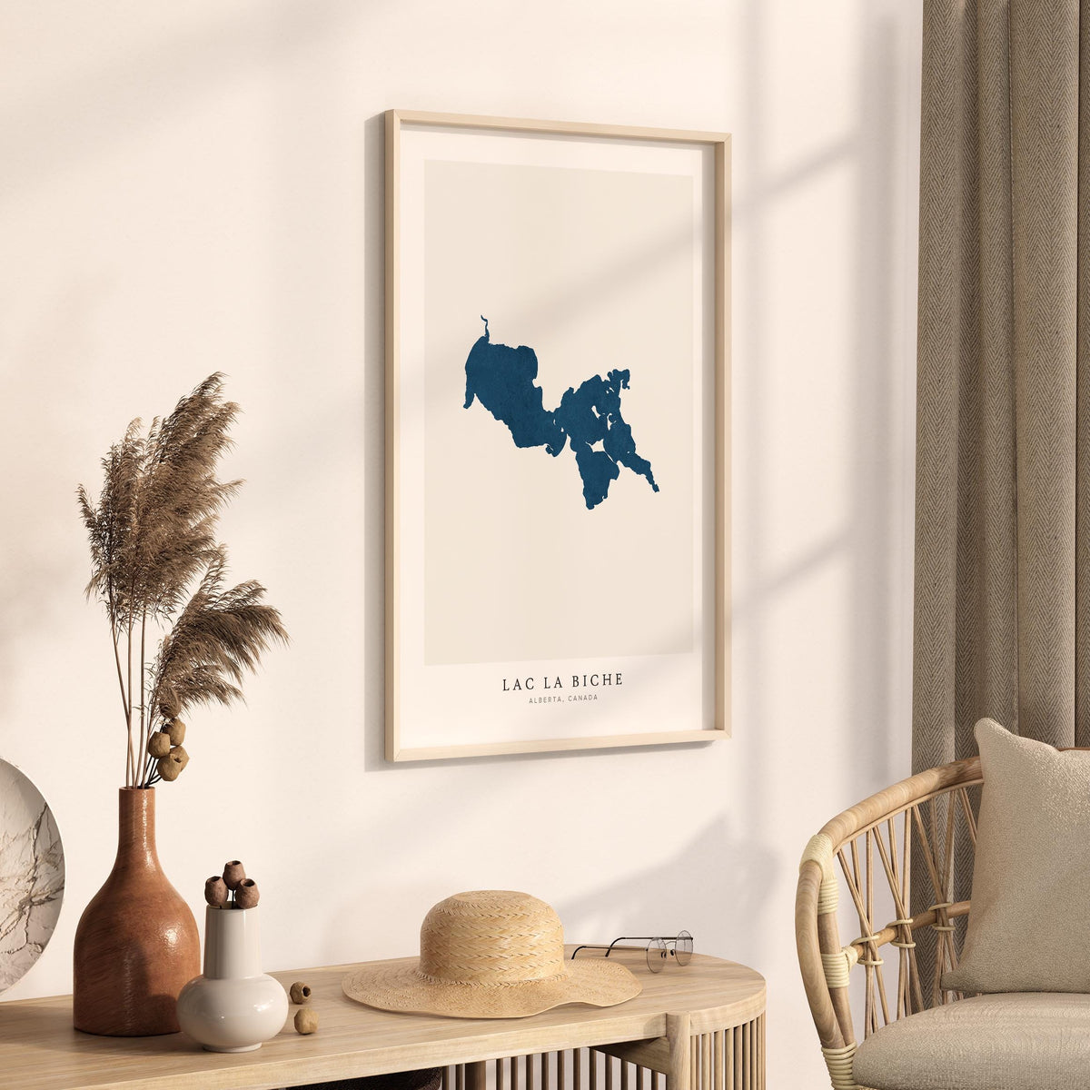 lac la biche alberta map poster – minimalist lake wall art - image 3
