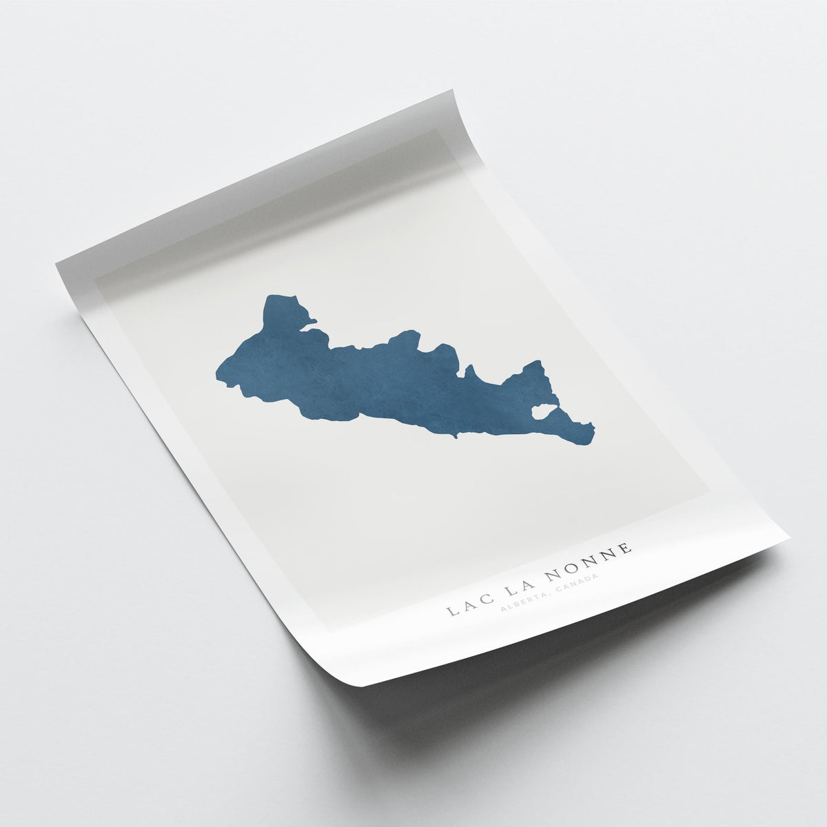 lac la nonne alberta map poster – minimalist lake wall art - image 6