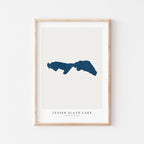 lesser slave lake alberta map poster – minimalist lake wall art - image 2