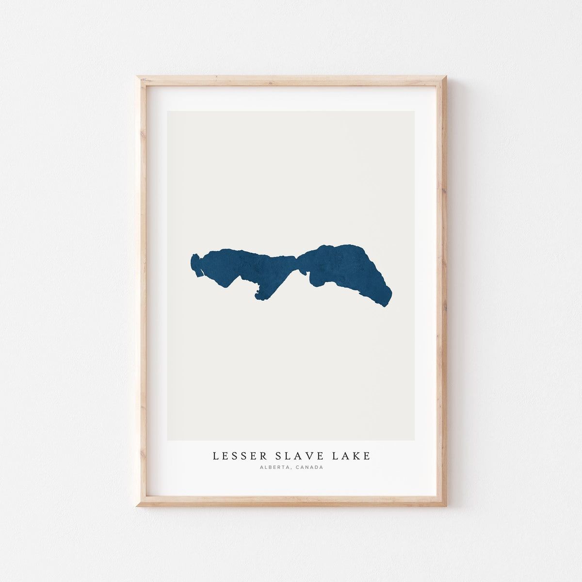 lesser slave lake alberta map poster – minimalist lake wall art - image 2