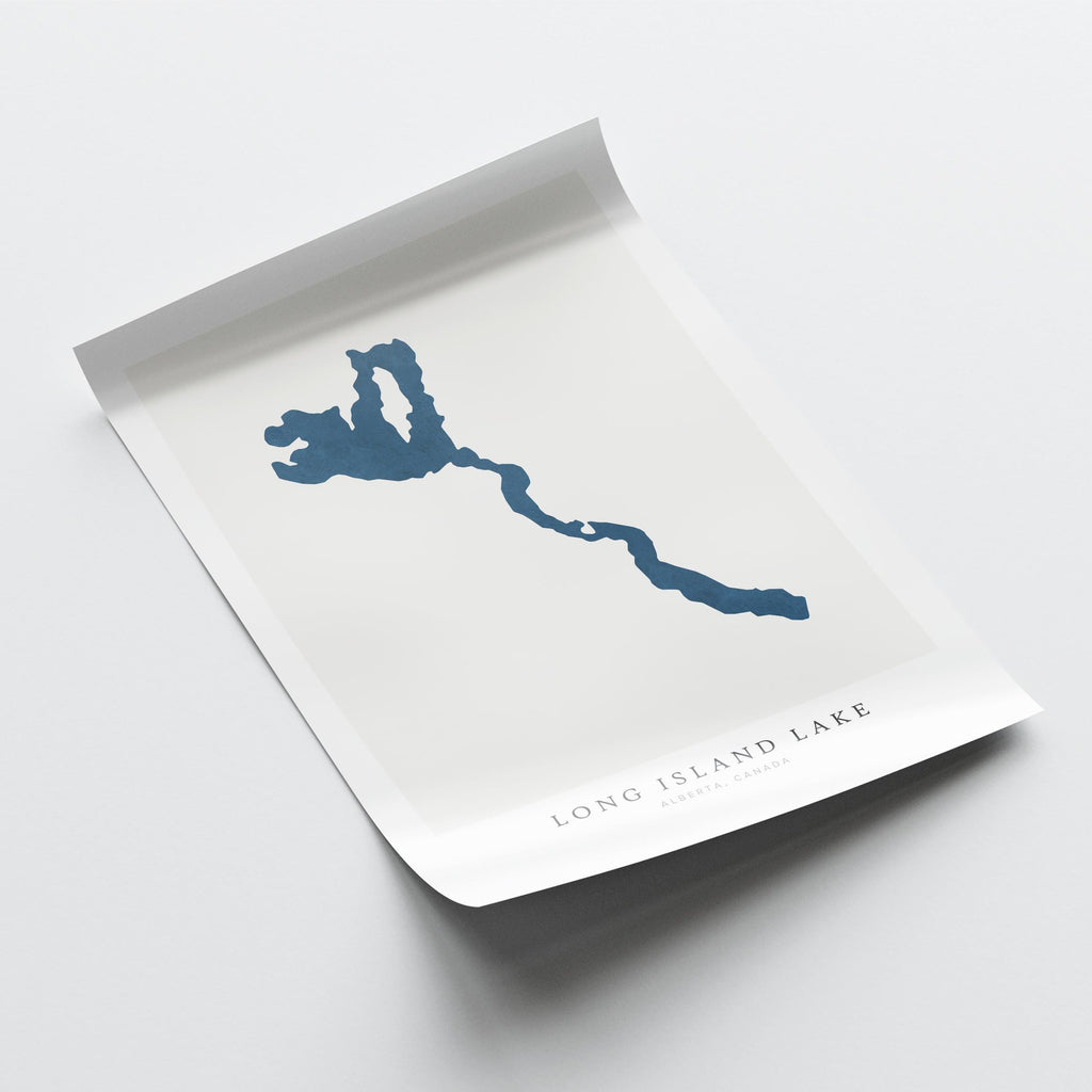 long island lake alberta map poster – minimalist lake wall art - image 6