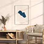 pigeon lake alberta map poster – minimalist lake wall art - image 5