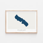 sylvan lake alberta map poster – minimalist lake wall art - image 1