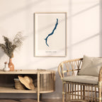adams lake british columbia map poster – minimalist lake wall art - image 5