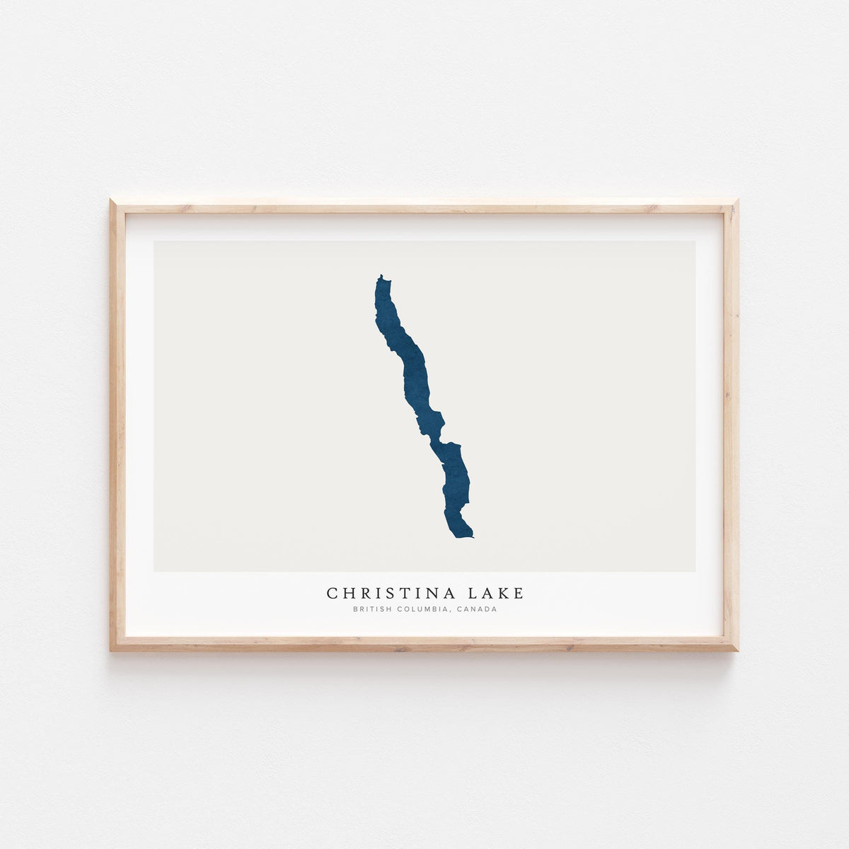 christina lake british columbia map poster – minimalist lake wall art - image 2
