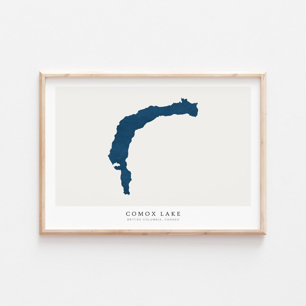 comox lake british columbia map poster – minimalist lake wall art - image 2