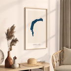 comox lake british columbia map poster – minimalist lake wall art - image 3