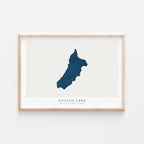 cultus lake british columbia map poster – minimalist lake wall art - image 2