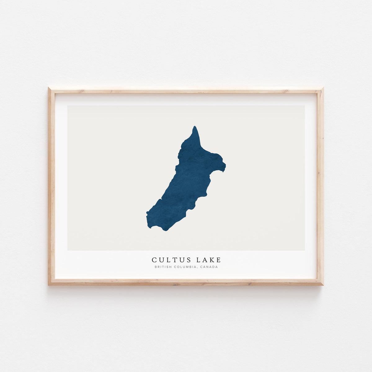 cultus lake british columbia map poster – minimalist lake wall art - image 2