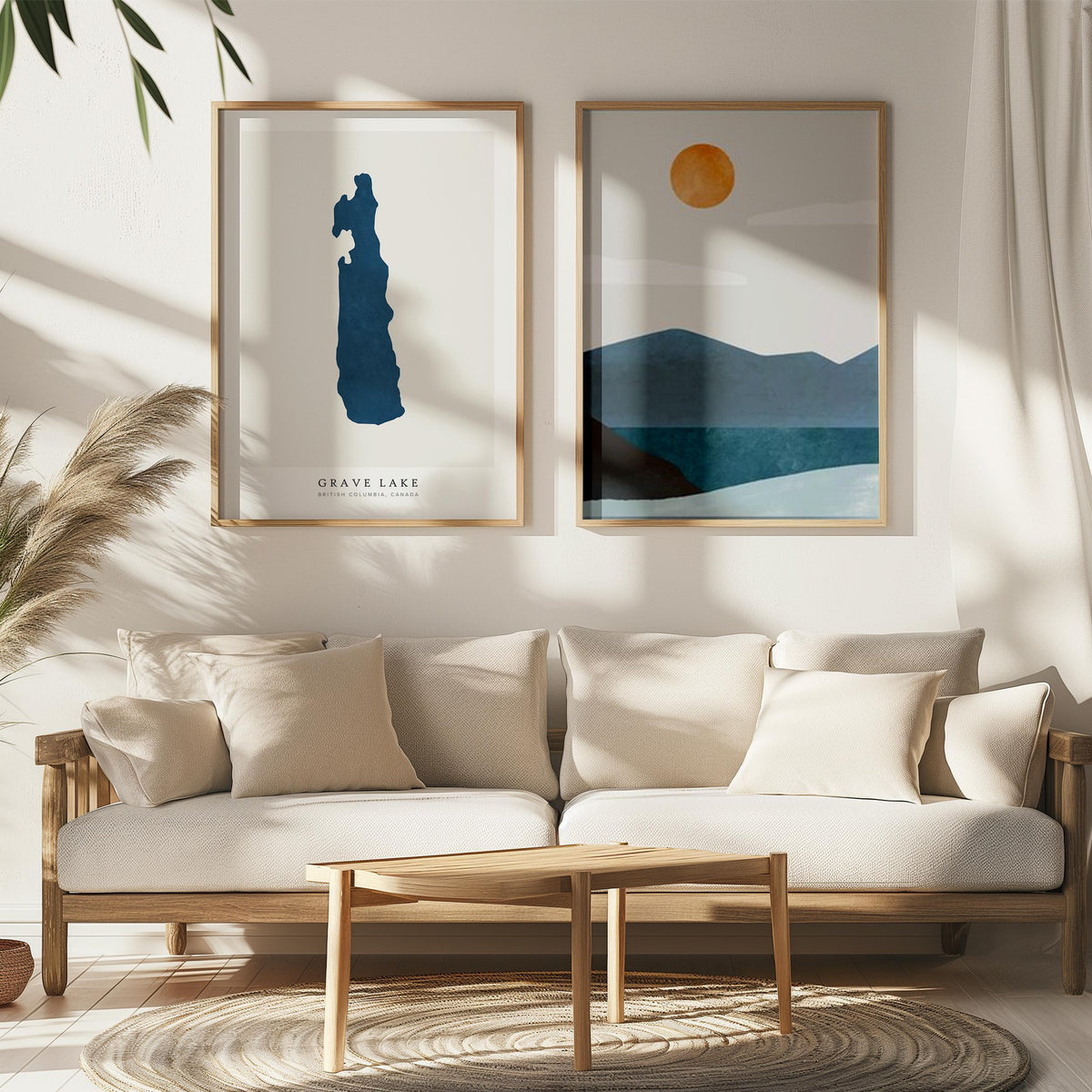 grave lake british columbia map poster – minimalist lake wall art - image 7